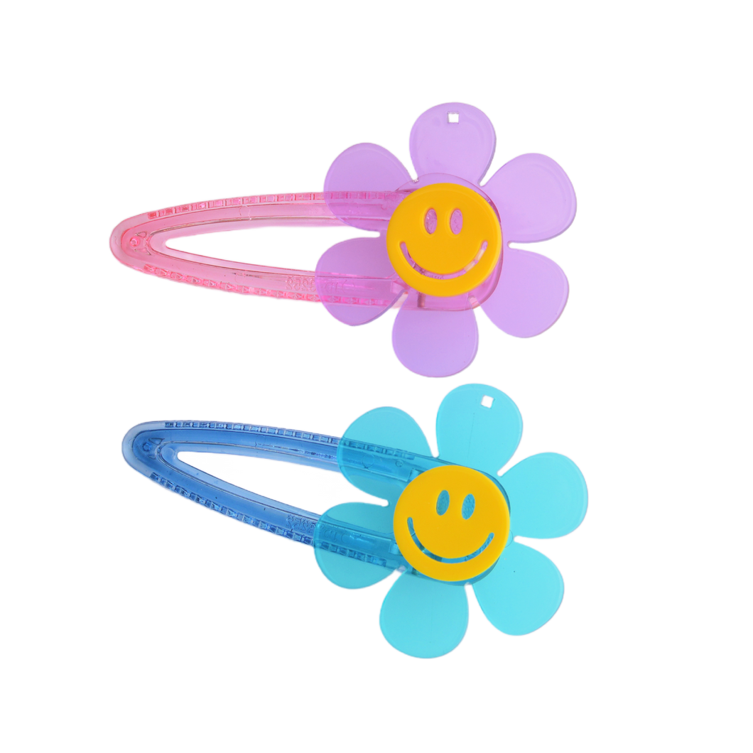 Large Smiley Clip (Blue or Purple)