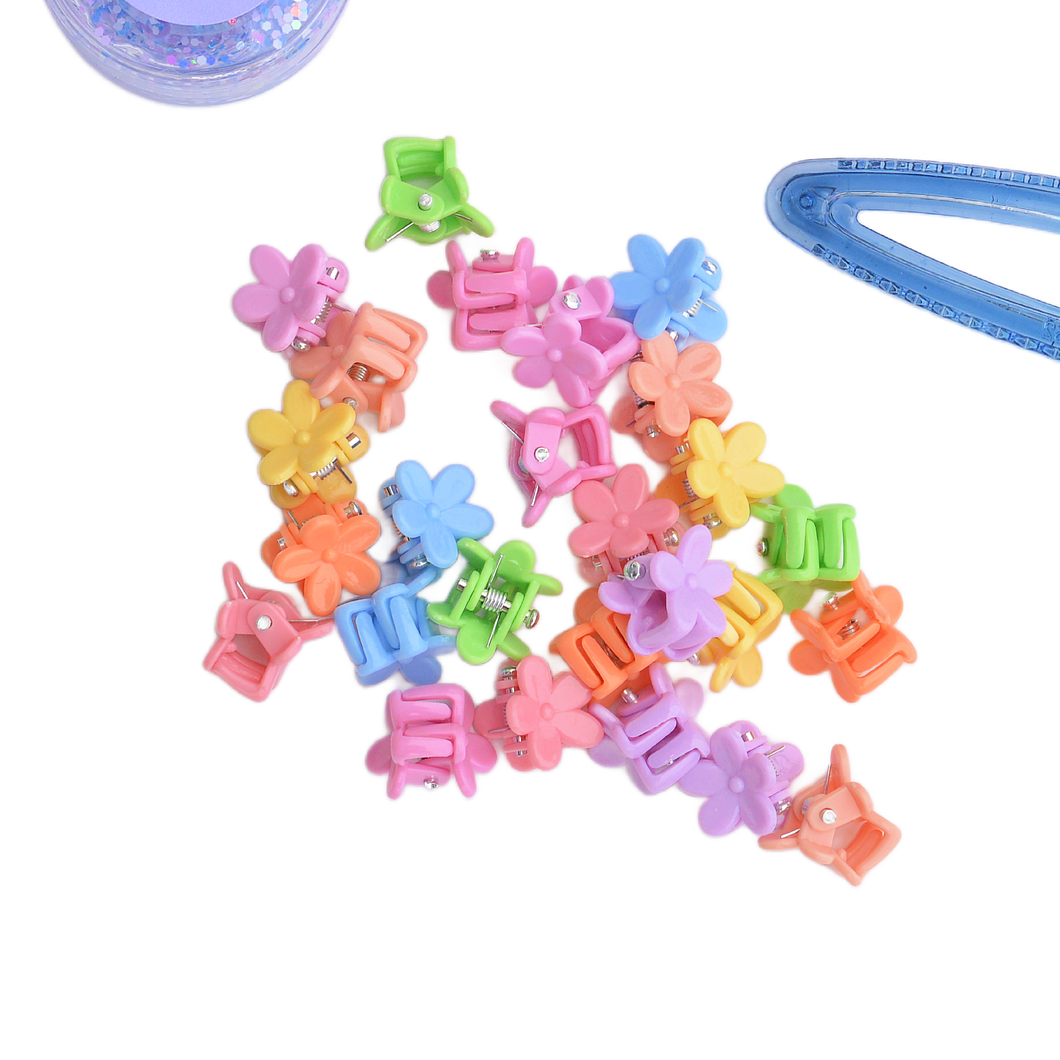 Mini Flower Claw Clips (Set of 25)