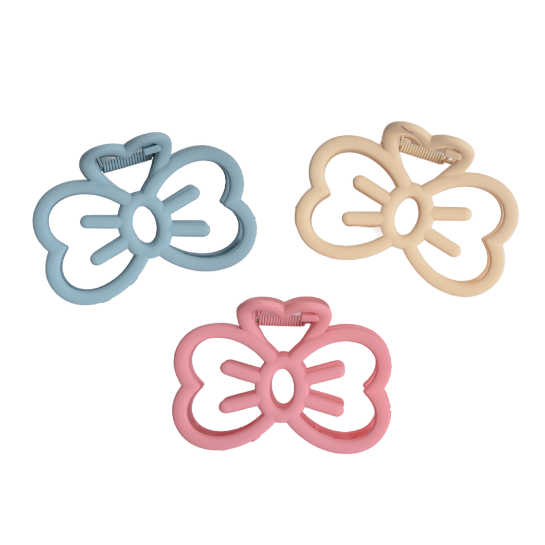 Kitty Large Claw Clip (Beige, Pink or Blue)