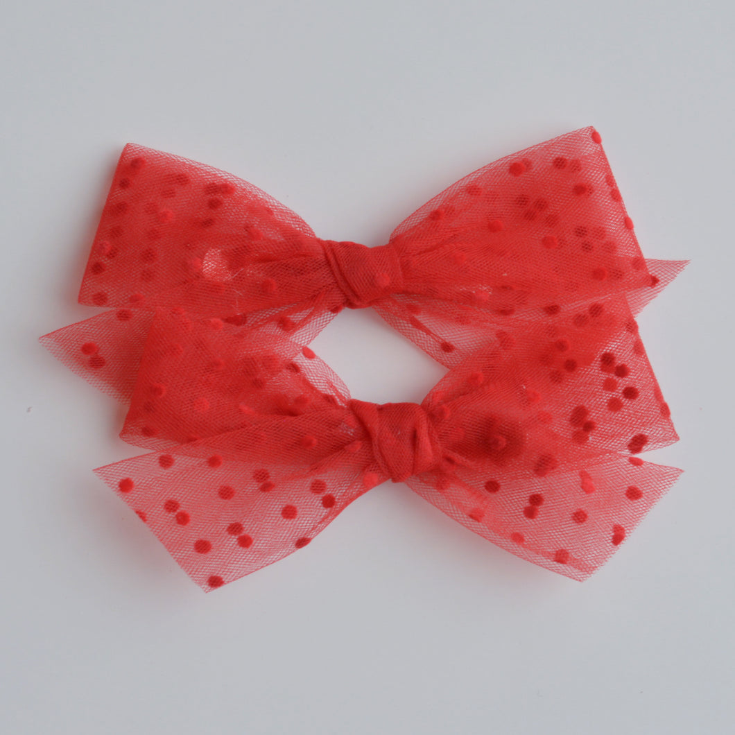 Red Mesh Pigtail Set