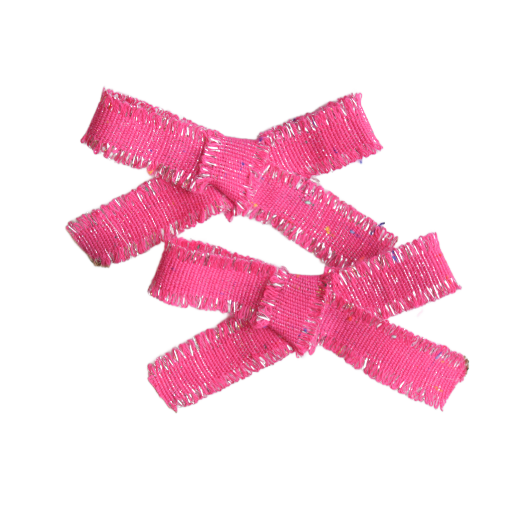 Pink Tinsel Pigtail Set