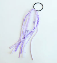 Load image into Gallery viewer, Purple Ribbon Ponytail Holder
