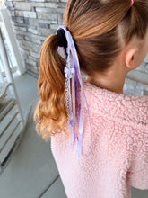 Load image into Gallery viewer, Purple Ribbon Ponytail Holder
