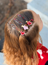 Load image into Gallery viewer, Mini Rhinestone Heart Clips (set of 4)
