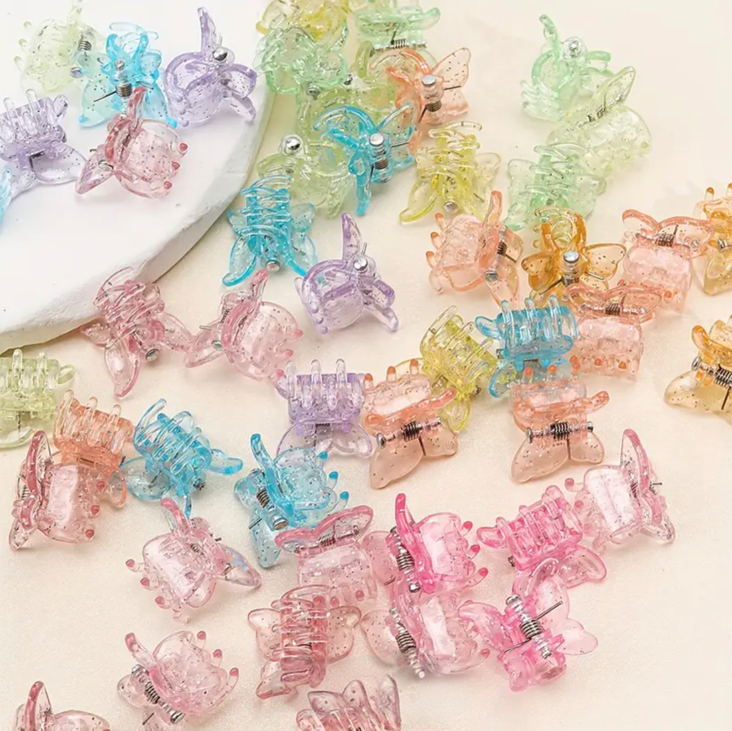 50 Piece Mini Butterfly Claw Clips