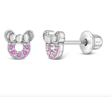 Load image into Gallery viewer, Petite Mouse Ears Screw Back Earrings, 925 Sterling Silver
