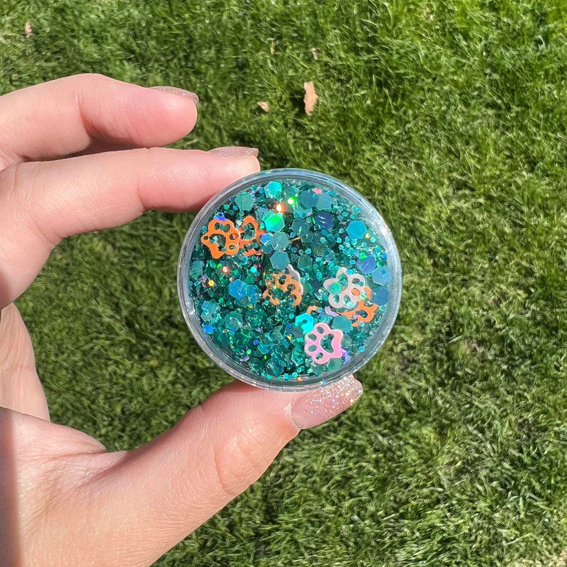 Dog Paw Hair Glitter Gel