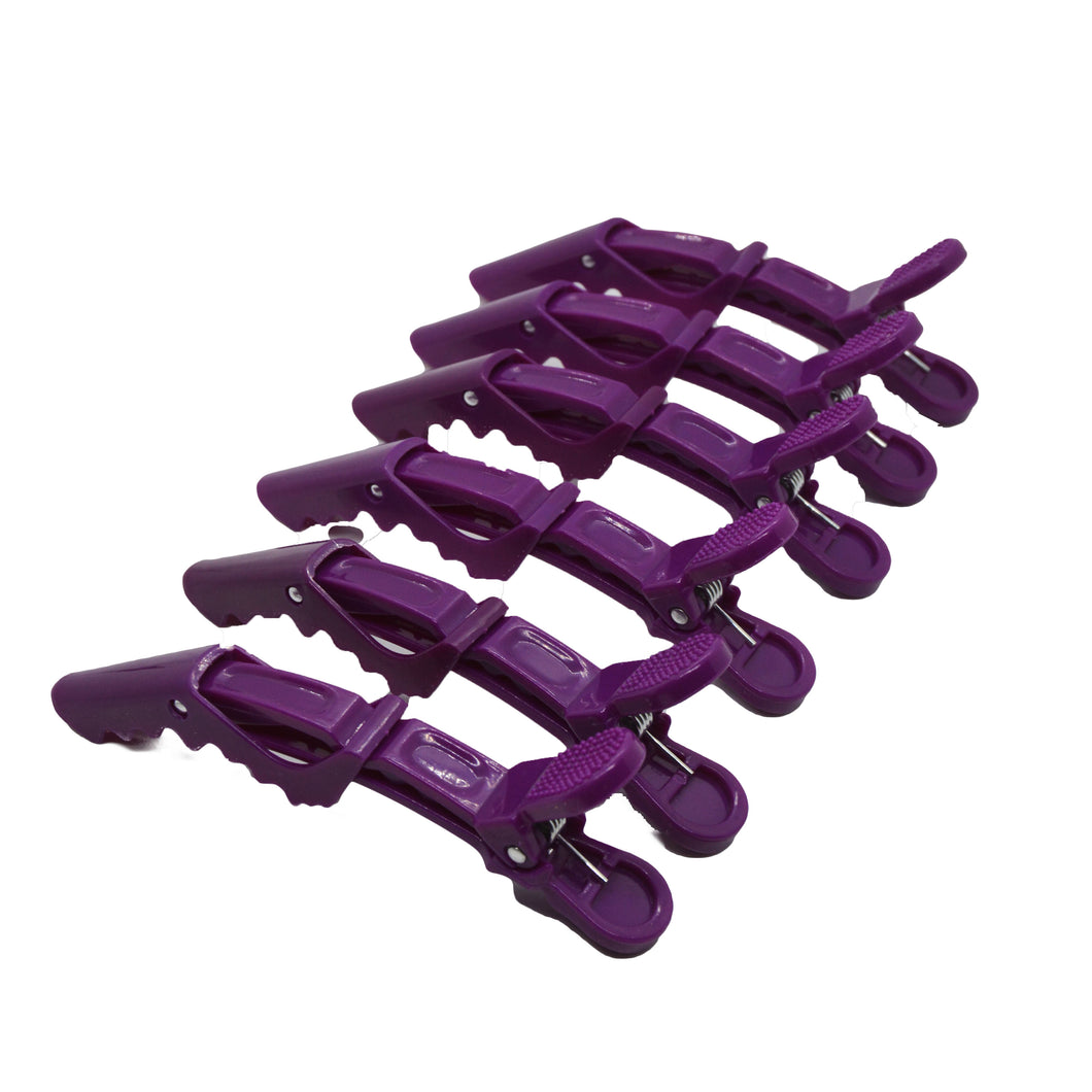 6 Pack Alligator Clip (Black or Purple)