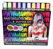 Load image into Gallery viewer, Hair Chalk &amp; Glitter Set
