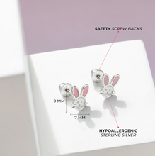 Load image into Gallery viewer, Easter Bunny Earrings, 925 Sterling Silver
