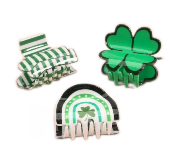 St. Patrick's Day Hair Claw Set