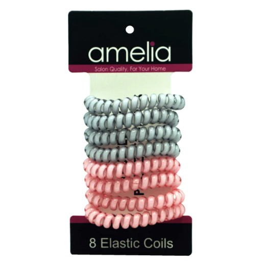 Amelia Beauty Medium Hair Coils (Pink/Grey)